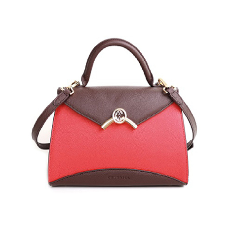 Coralie Malia Handbag-Brown/Red
