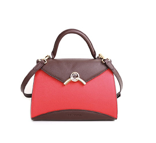 Coralie Malia Handbag-Brown/Red